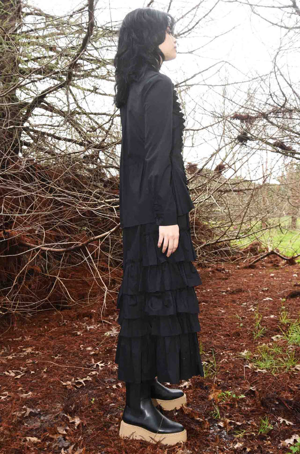 Trelise Cooper Cottons Up Fresh Spin Skirt in Black Zambezee