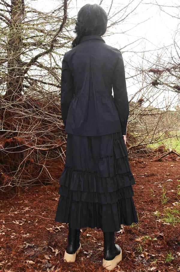 Trelise Cooper Cottons Up Fresh Spin Skirt in Black Zambezee