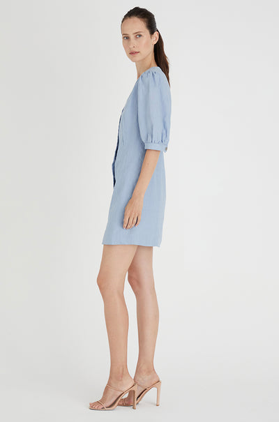 We Are Kindred - Lucia Puff Sleeve Button Through Mini Dress