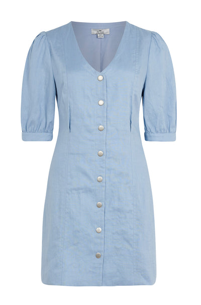 We Are Kindred - Lucia Puff Sleeve Button Through Mini Dress