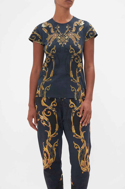 Camilla - Moonlight Melodies Slim Fit Round Neck T-Shirt