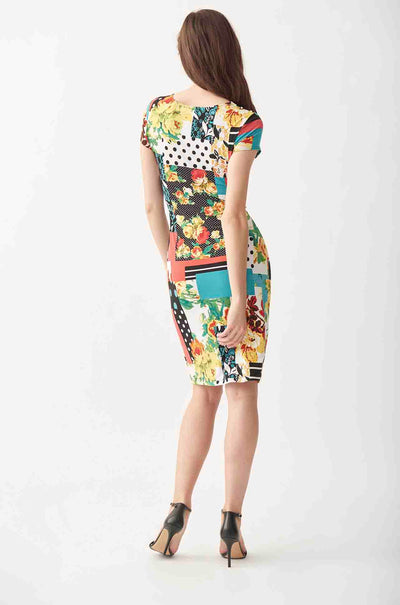 Joseph Ribkoff - Multi Print Cross-Over Dress