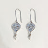 Nicole Fendel - Nina Teardrop Earrings in Silver & Freshwater Pearl