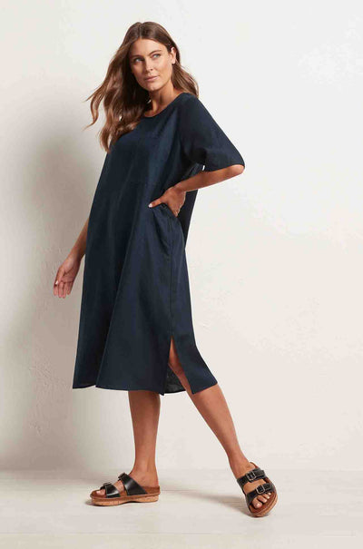 Mela Purdie - Pocket Plaza Dress in Pure Linen