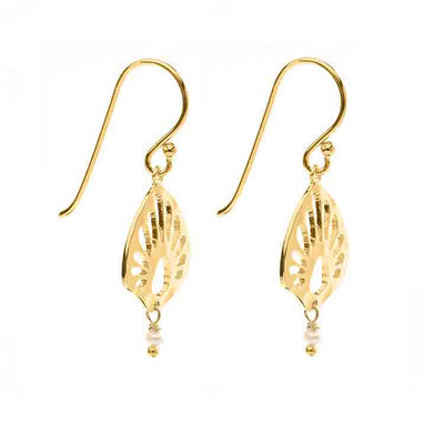 Nicole Fendel - Rashida Small Earrings in Gold & Freshwater Pearl