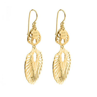 Nicole Fendel - Rashida Statement Earrings in Gold