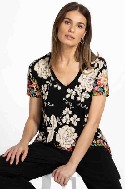Johnny Was - Redland Favourite S/S V-Neck Swing Tee