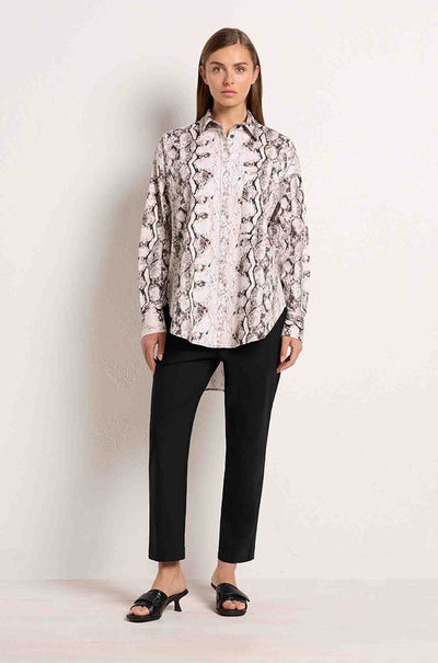 Mela Purdie - Relaxed Pocket Shirt in Python Print Popilene