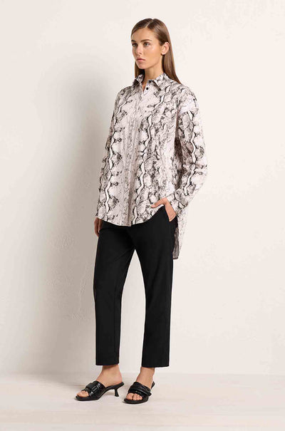 Mela Purdie - Relaxed Pocket Shirt in Python Print Popilene