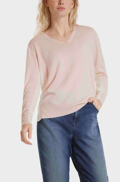 Marc Cain - V-Neck Rib Side Sweater