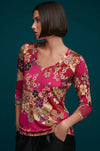 Johnny Was - Yama Favourite 3/4 Sl V-Neck Swing Tee