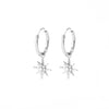Nicole Fendel - Sterling Starburst Earrings in Silver
