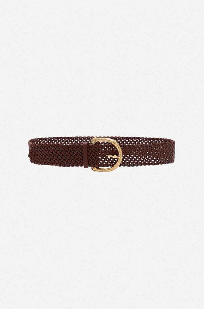 Camilla - Tan Tan Braided Leopard Buckle Belt