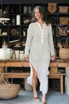 Momenti_LaBottegaDiBrunella_Loungewear_Dress_RigaGrey_Linen_www.zambezee.com.au