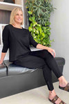 Mela_Purdie_Zip_Pocket_Crescent_Sweater_Top_Black_White_Rococo_www.zambezee.com.au