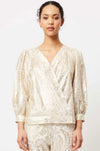 Once Was - Prosperity Cross Front Blouse in Gilded Arcadia